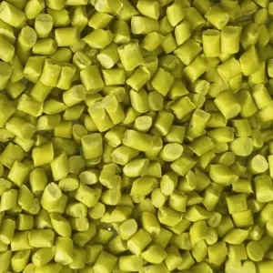 yellow natural pbt granules by plastmatrix